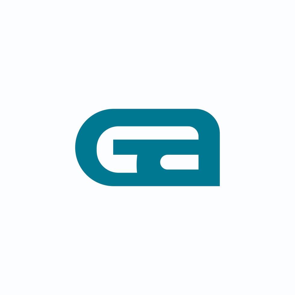 eerste brief ag of ga logo ontwerp sjabloon vector