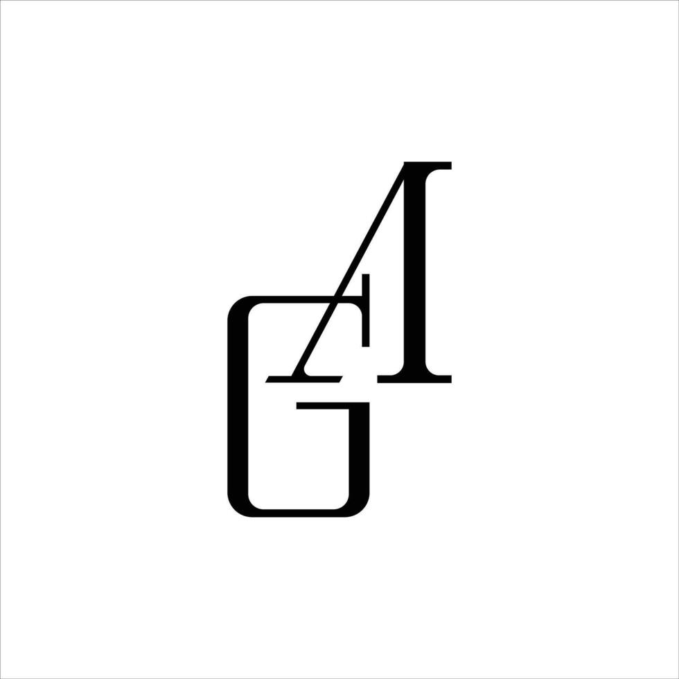 eerste brief ag of ga logo ontwerp sjabloon vector