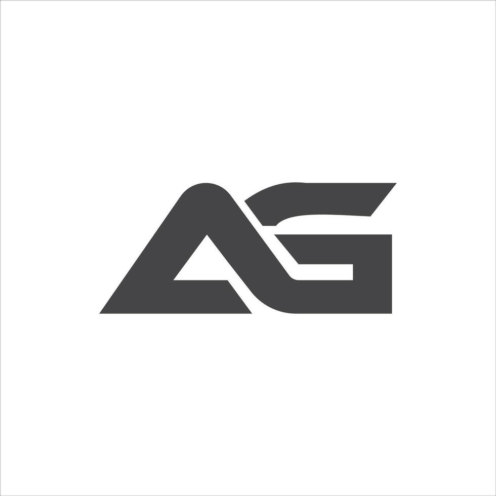 eerste brief ag of ga logo ontwerp sjabloon vector