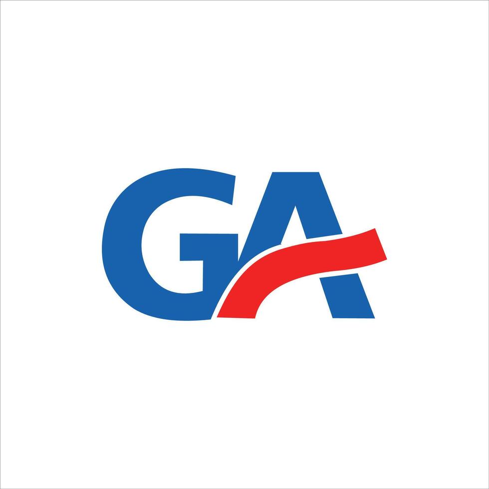 eerste brief ag of ga logo ontwerp sjabloon vector