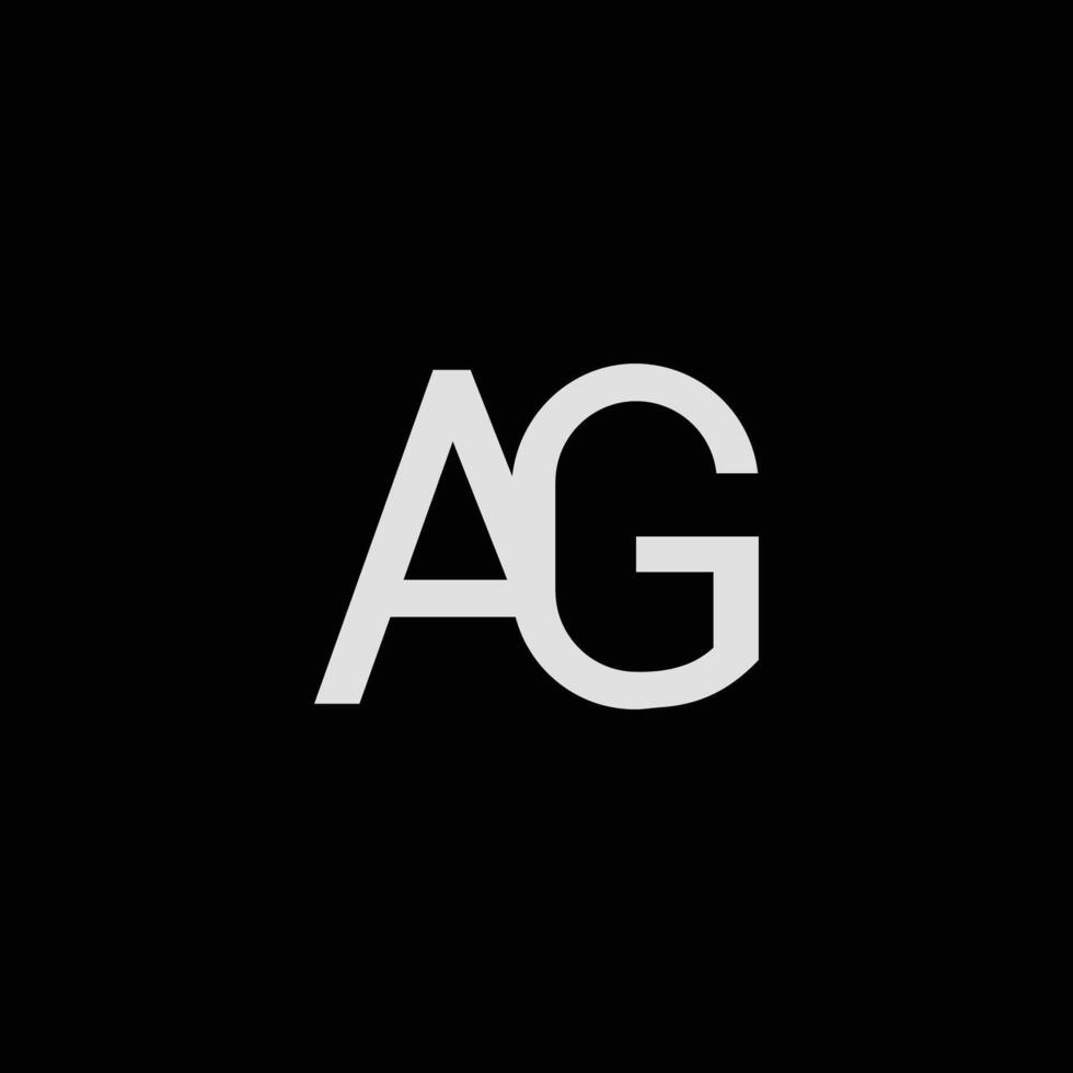 eerste brief ag of ga logo ontwerp sjabloon vector