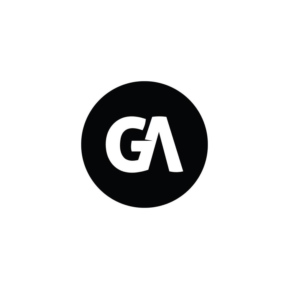 eerste brief ag of ga logo ontwerp sjabloon vector