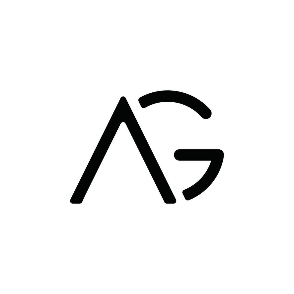 eerste brief ag of ga logo ontwerp sjabloon vector