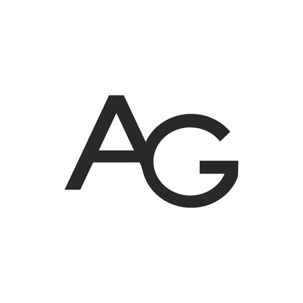 eerste brief ag of ga logo ontwerp sjabloon vector