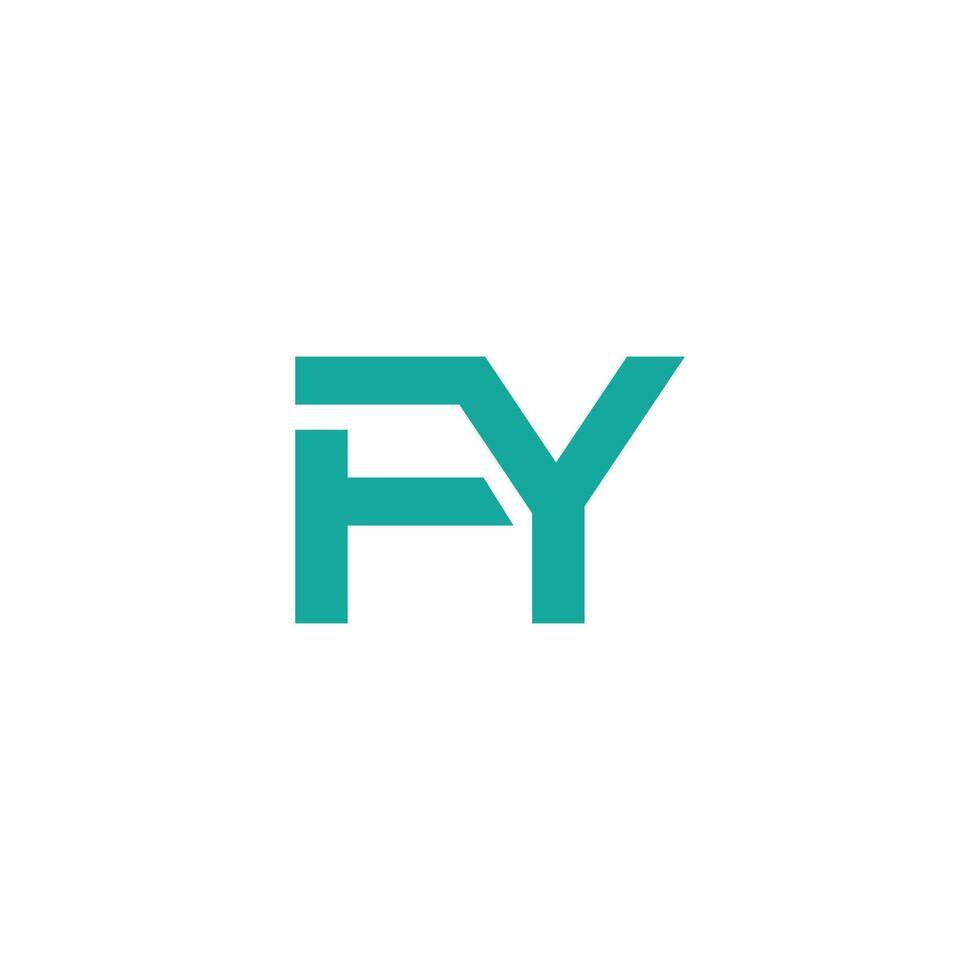 eerste brief fy logo of yf logo vector ontwerp sjabloon