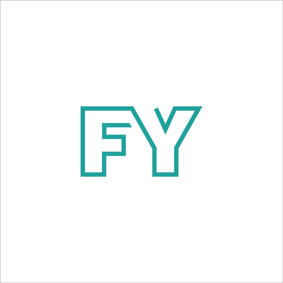 eerste brief fy logo of yf logo vector ontwerp sjabloon