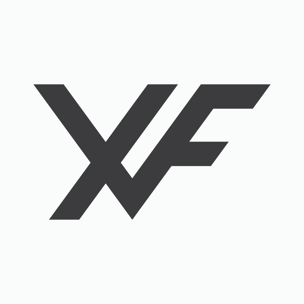 eerste brief fx logo of xf logo vector ontwerp sjabloon