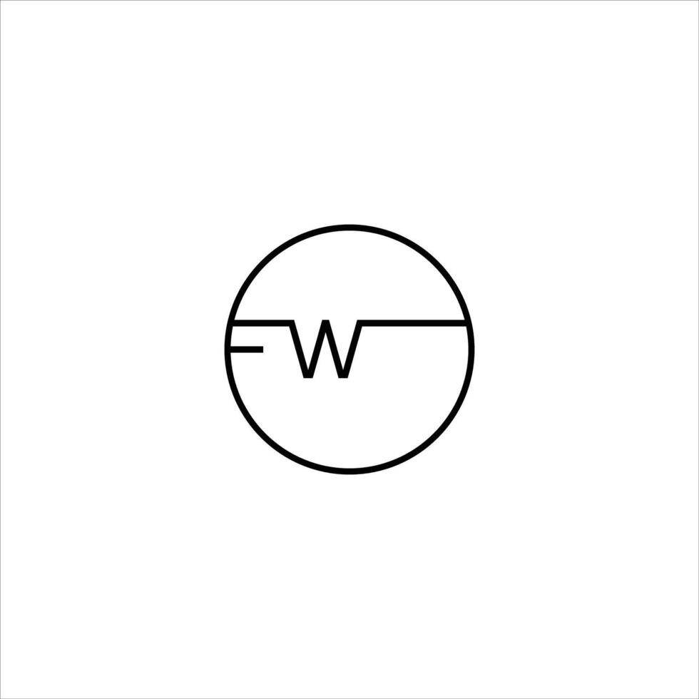 eerste brief fw of wf logo ontwerp sjabloon vector