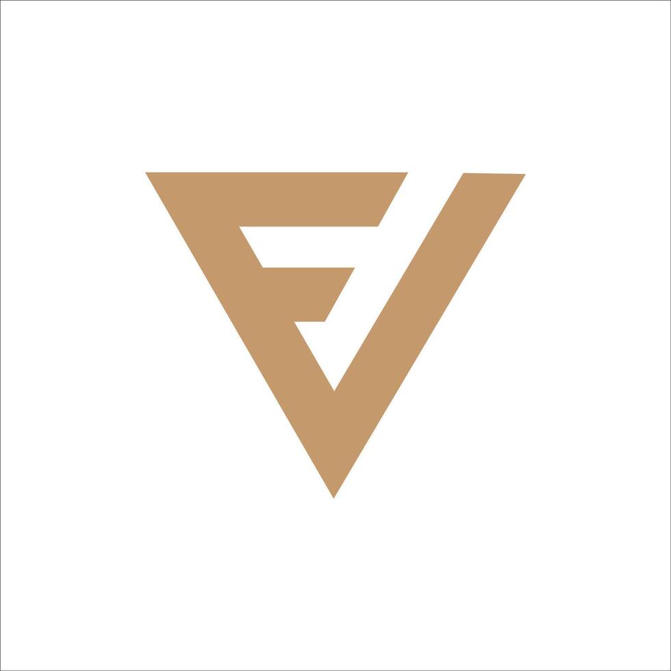 eerste brief fv logo of vf logo vector ontwerp sjabloon