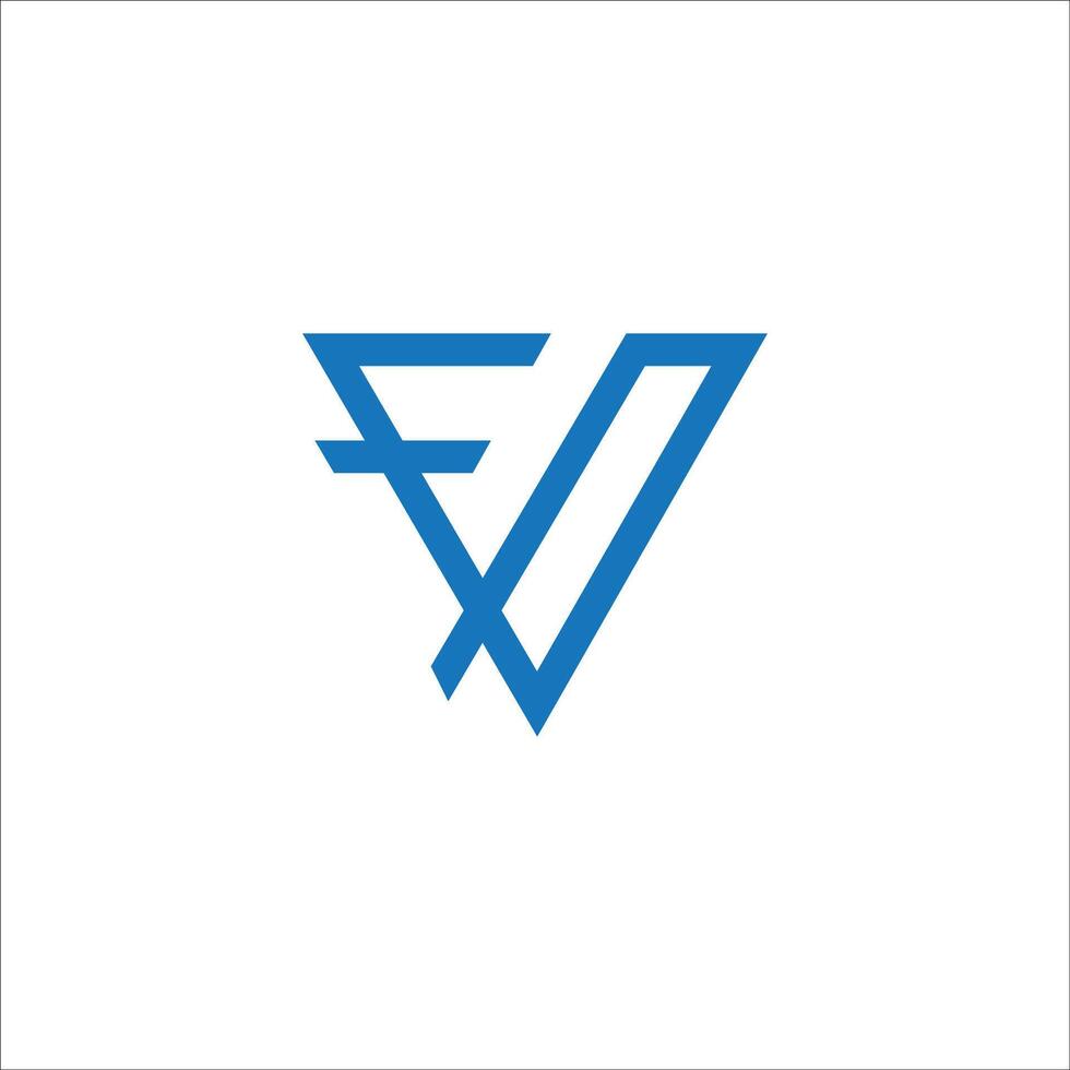 eerste brief fv logo of vf logo vector ontwerp sjabloon