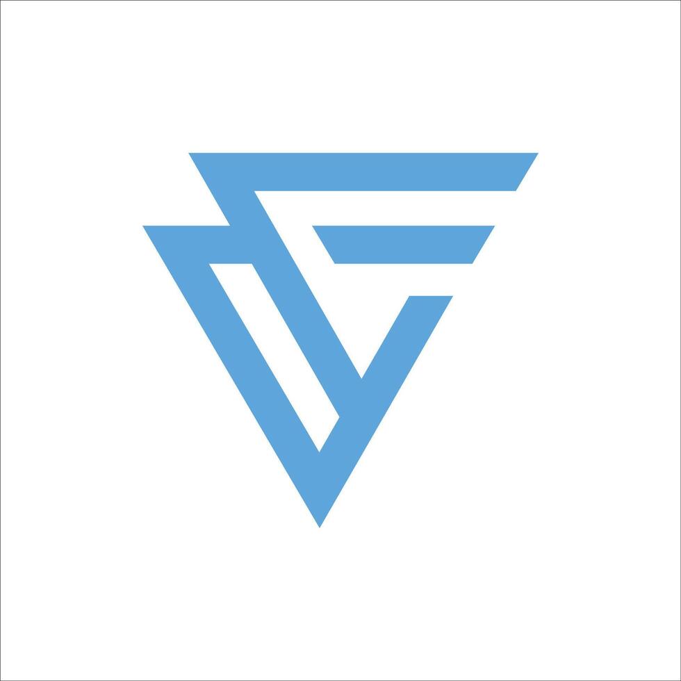 eerste brief fv logo of vf logo vector ontwerp sjabloon