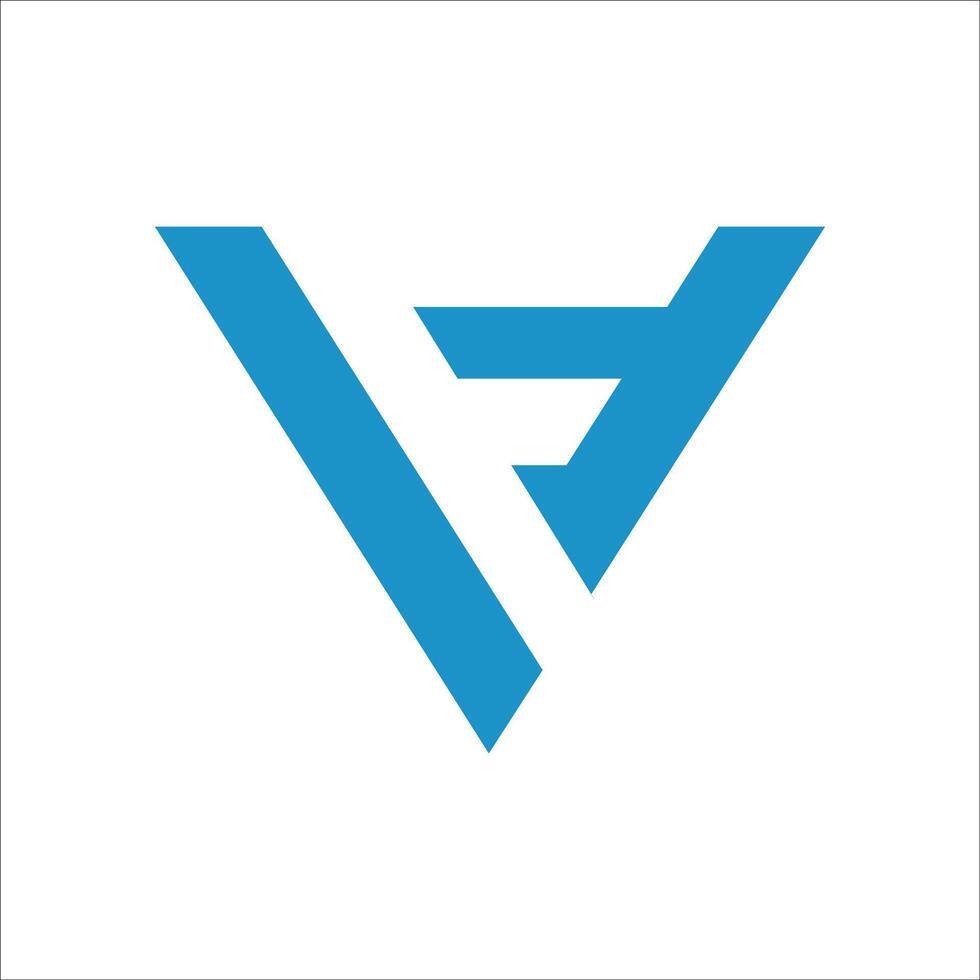 eerste brief fv logo of vf logo vector ontwerp sjabloon