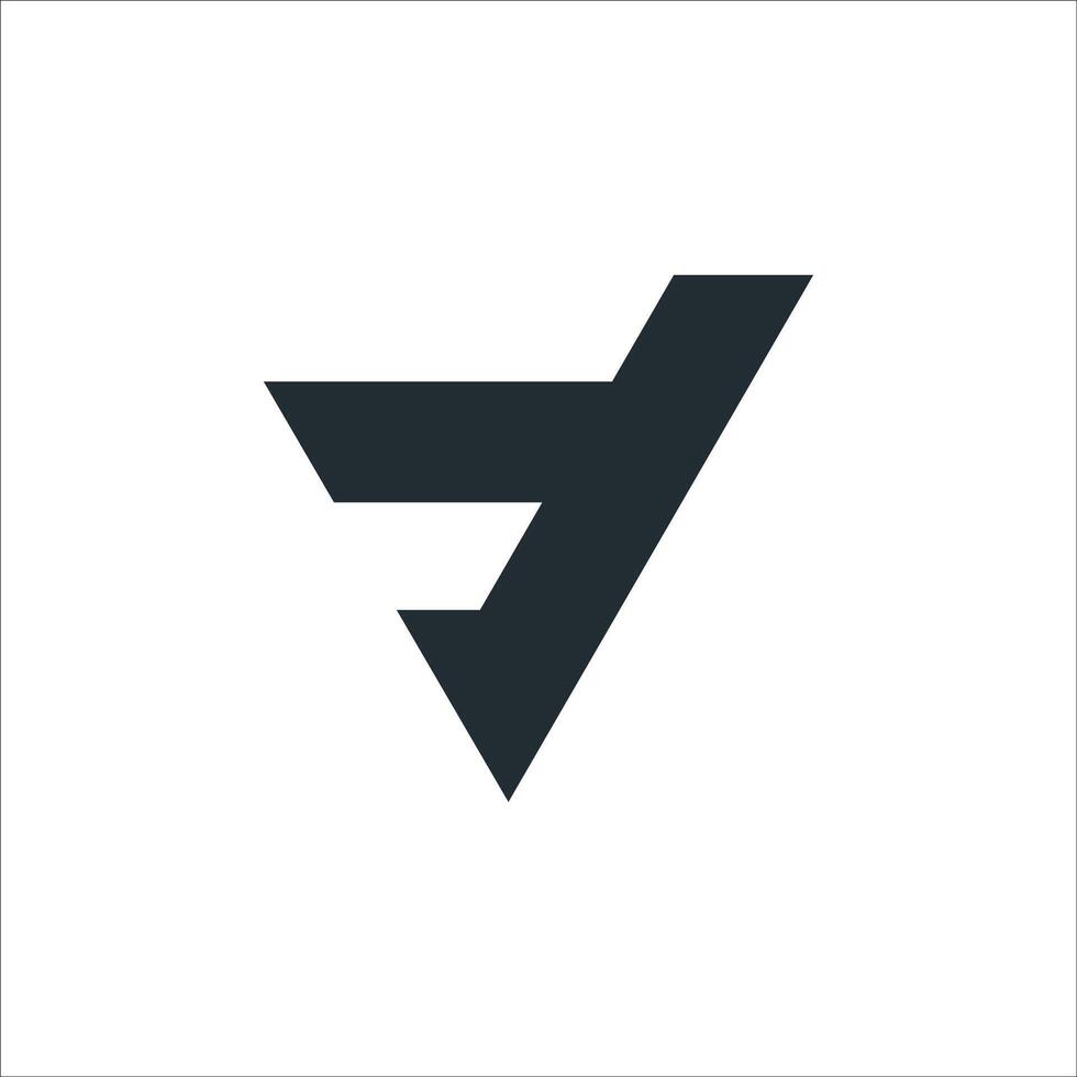 eerste brief fv logo of vf logo vector ontwerp sjabloon