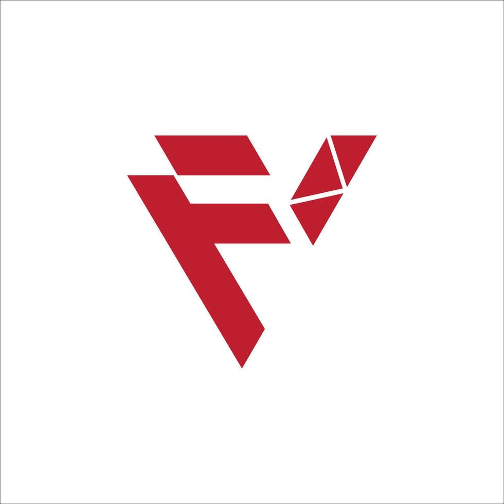 eerste brief fv logo of vf logo vector ontwerp sjabloon