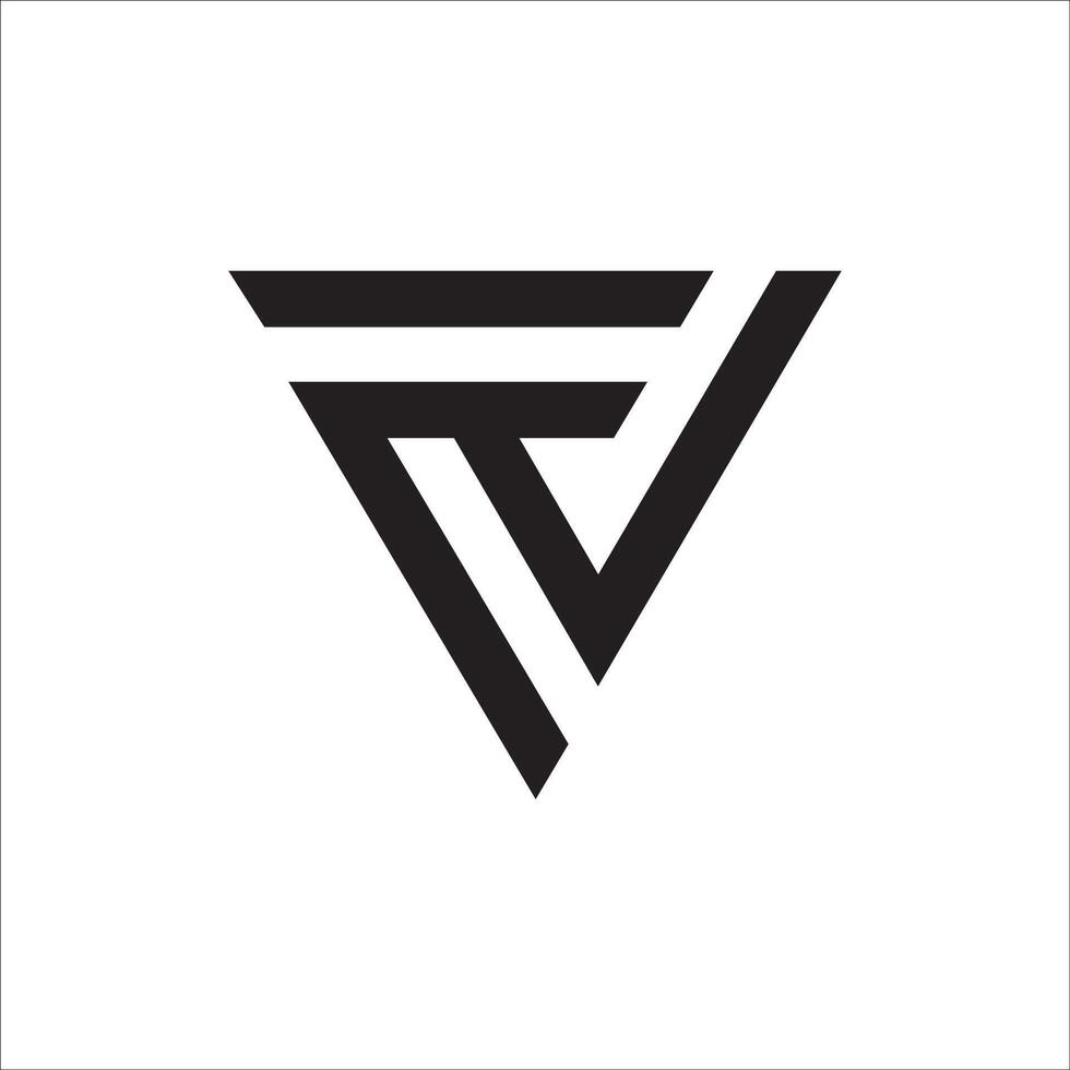 eerste brief fv logo of vf logo vector ontwerp sjabloon