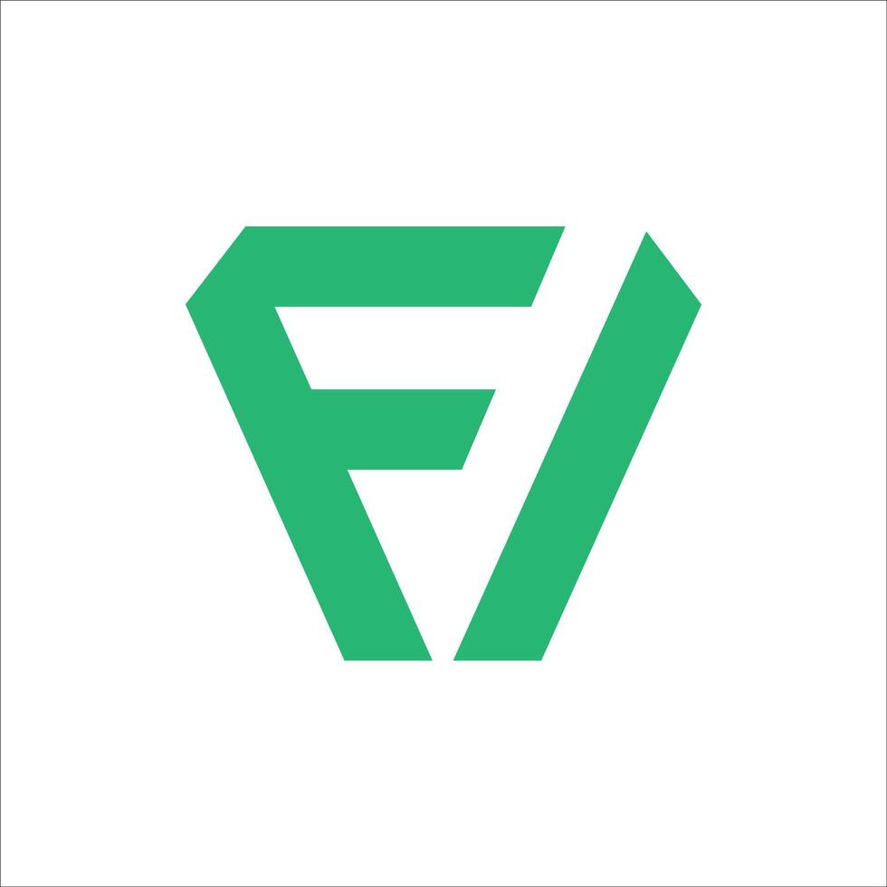 eerste brief fv logo of vf logo vector ontwerp sjabloon