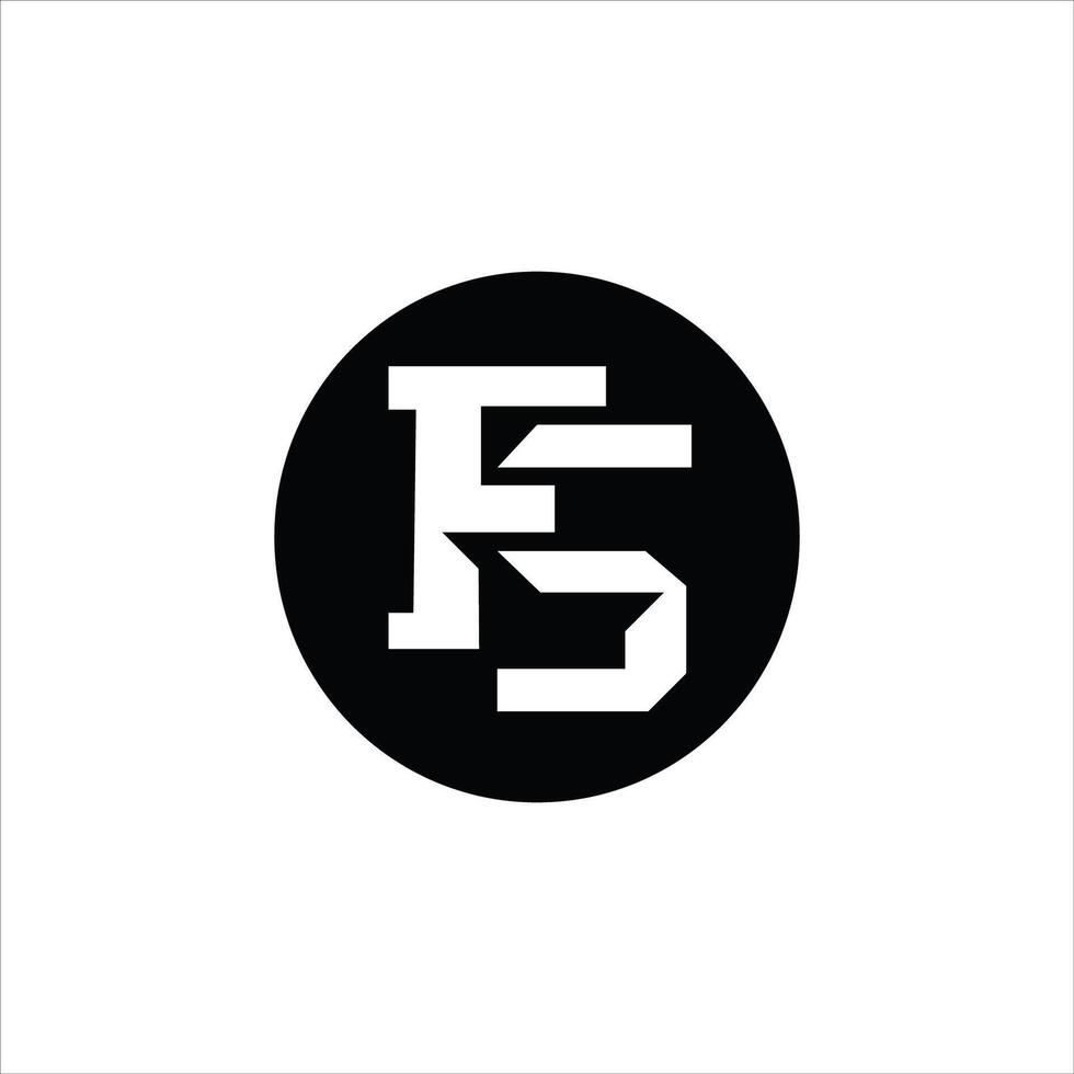 eerste brief fs of sf logo vector ontwerp