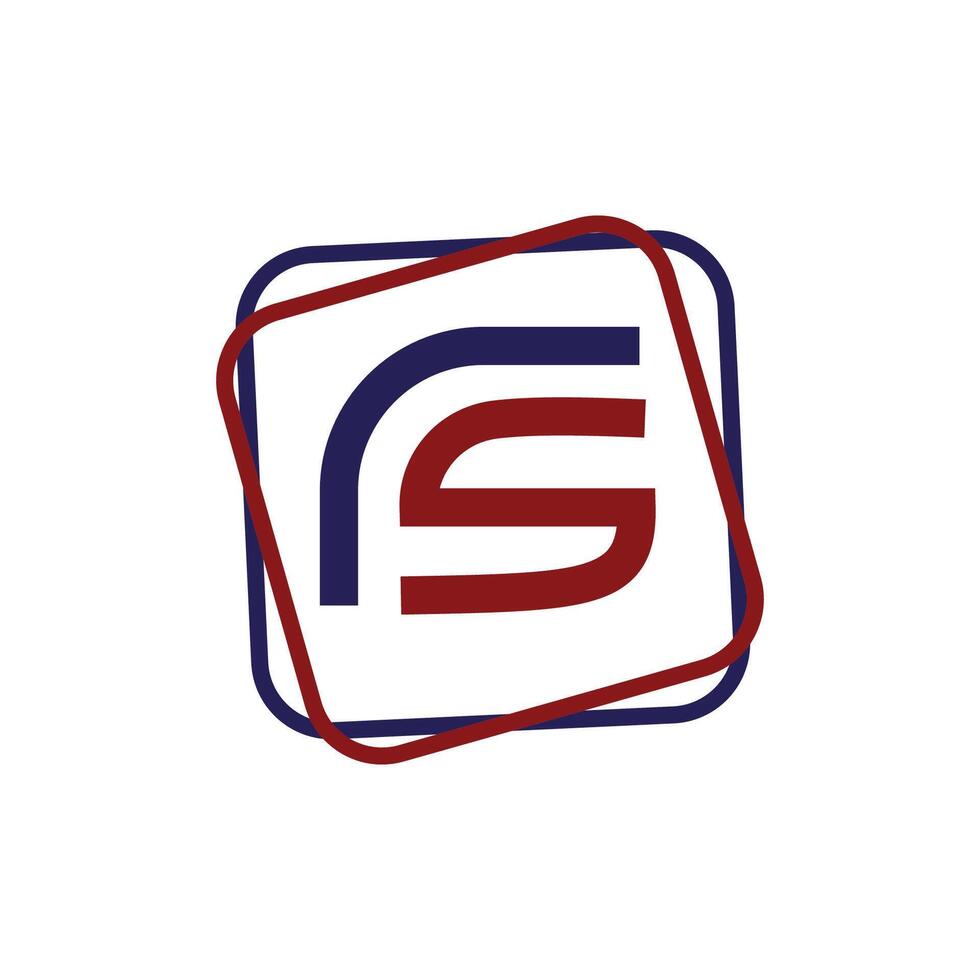 eerste brief fs of sf logo vector ontwerp