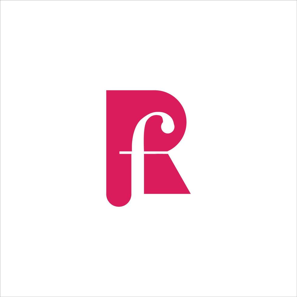 eerste brief vanaf of rf logo vector ontwerpen