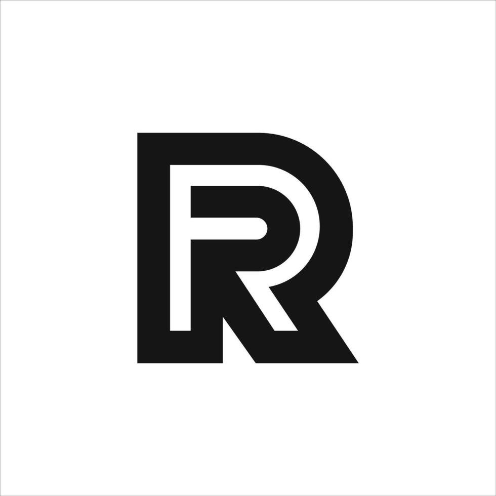 eerste brief vanaf of rf logo vector ontwerpen