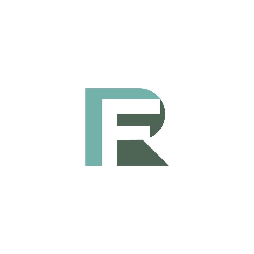 eerste brief vanaf of rf logo vector ontwerpen