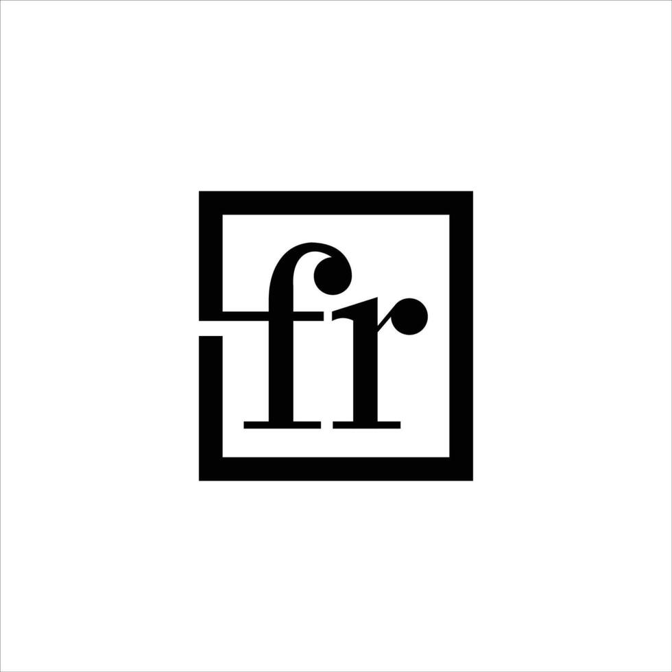 eerste brief vanaf of rf logo vector ontwerpen