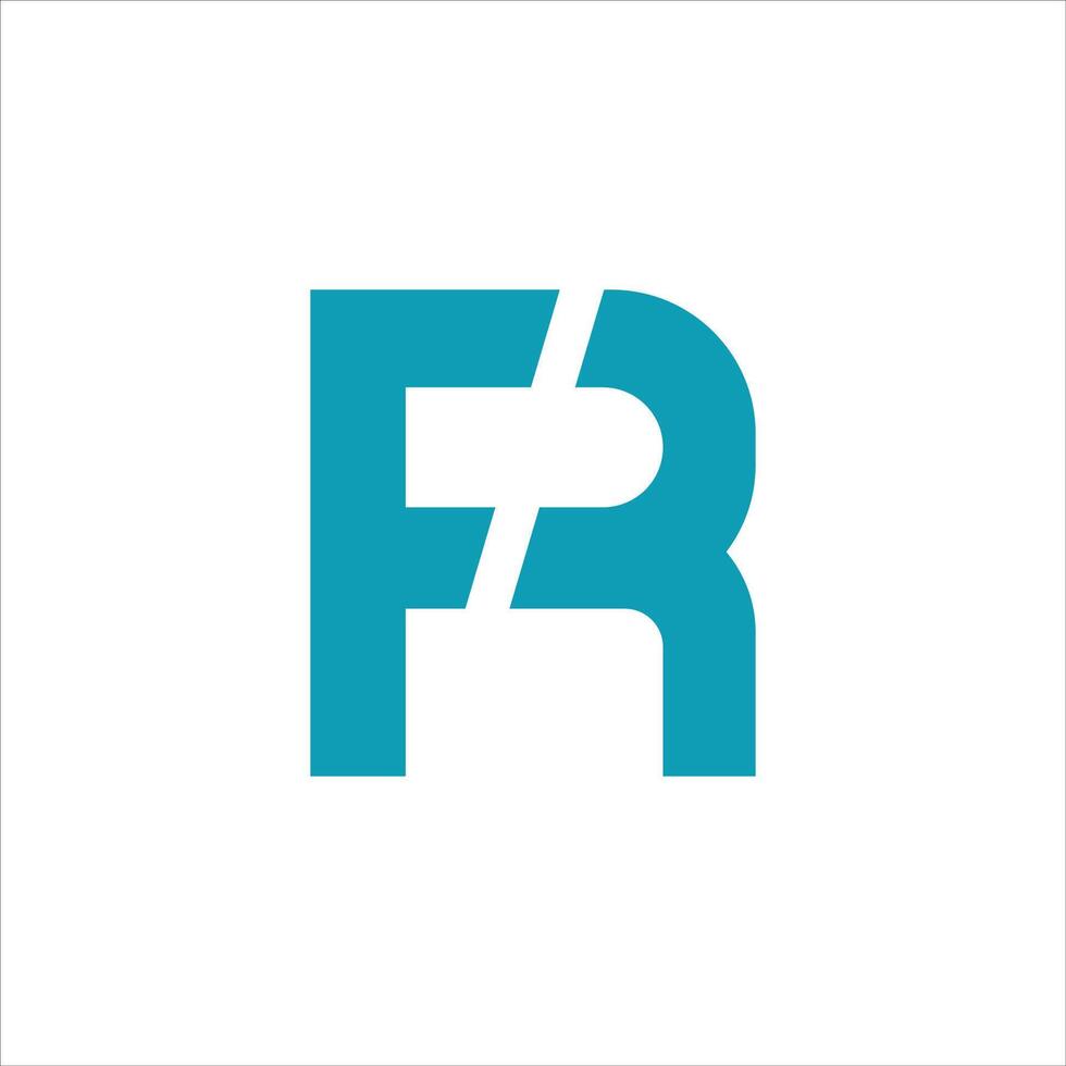 eerste brief vanaf of rf logo vector ontwerpen