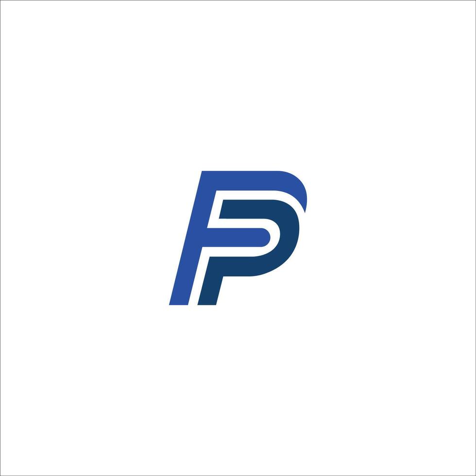eerste brief fp logo of pf logo vector ontwerp Sjablonen