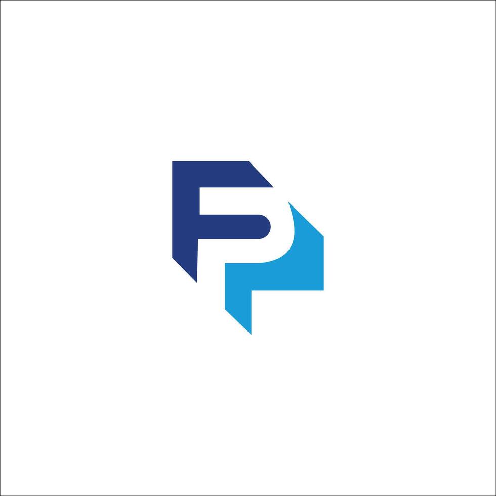 eerste brief fp logo of pf logo vector ontwerp Sjablonen