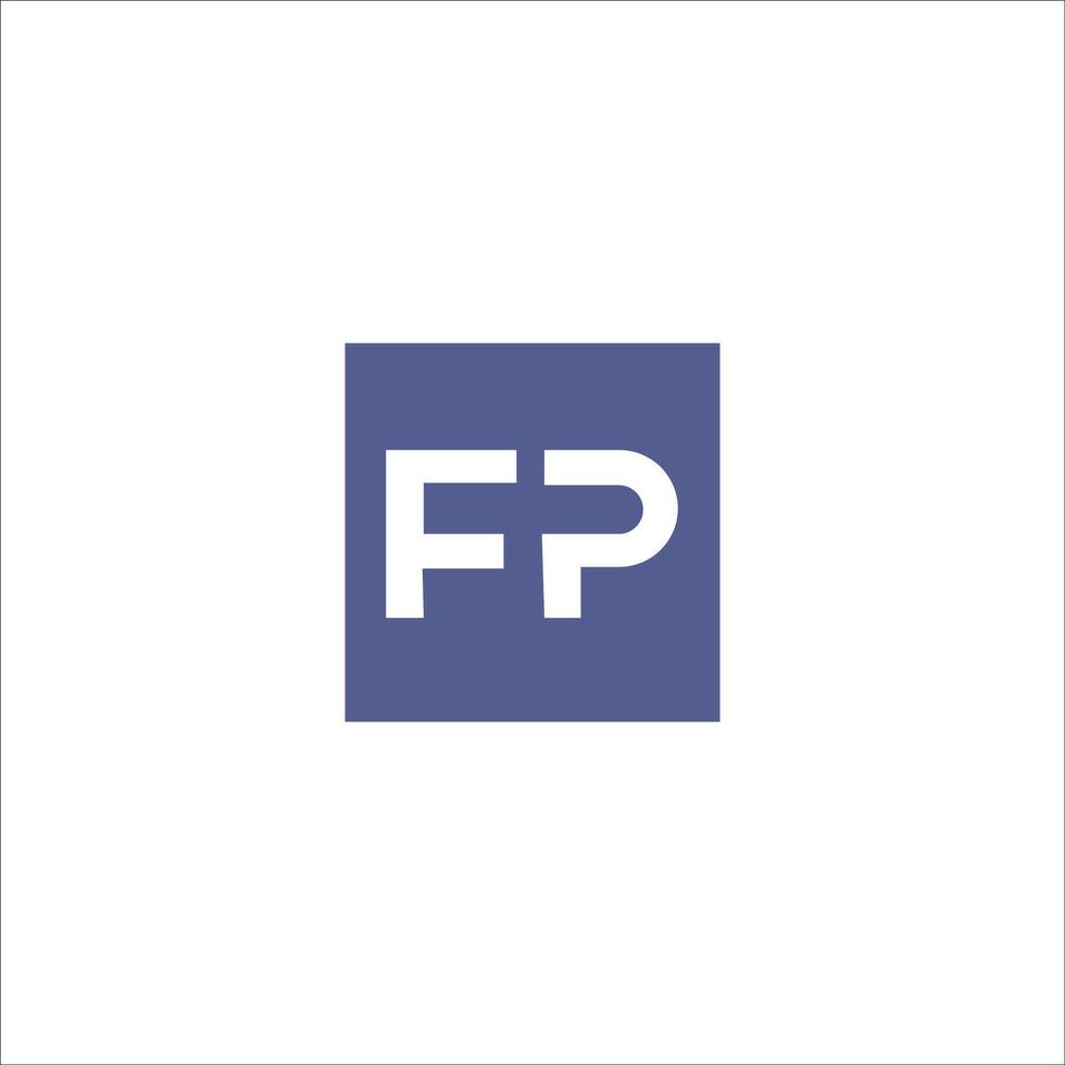 eerste brief fp logo of pf logo vector ontwerp Sjablonen