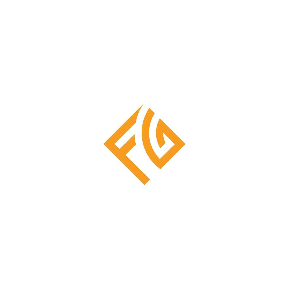 eerste brief fg logo of vriendin logo vector ontwerp sjabloon