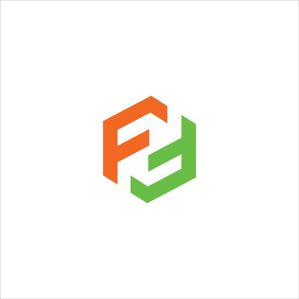 eerste brief ff logo of f logo vector ontwerp sjabloon