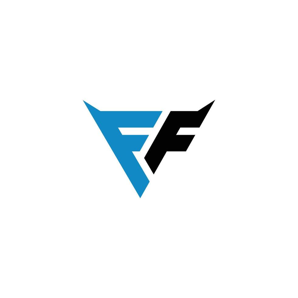 eerste brief ff logo of f logo vector ontwerp sjabloon