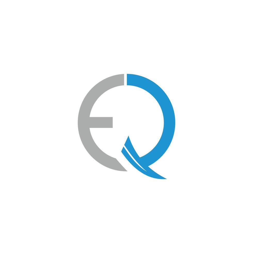 eerste brief eq of qe logo vector logo ontwerp