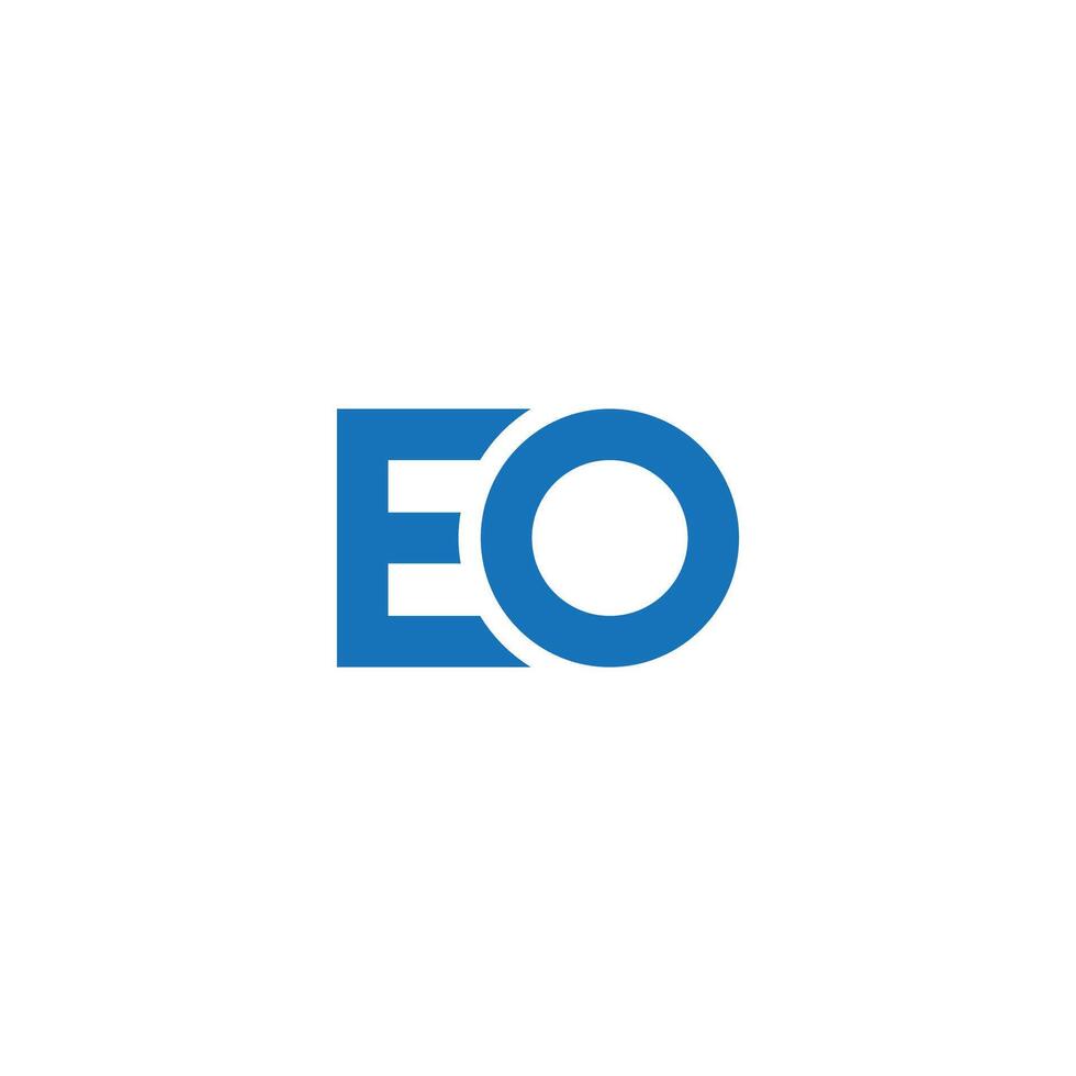 eerste brief eo of oe logo vector ontwerp sjabloon