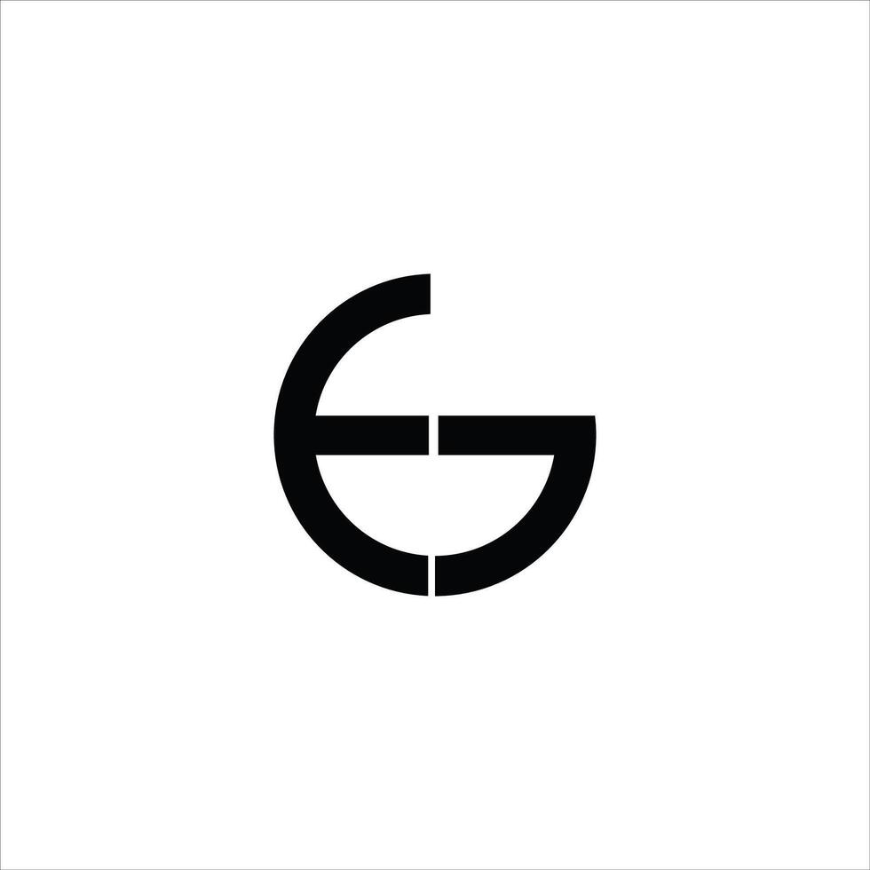 brief bijv of ge logo vector logo ontwerp