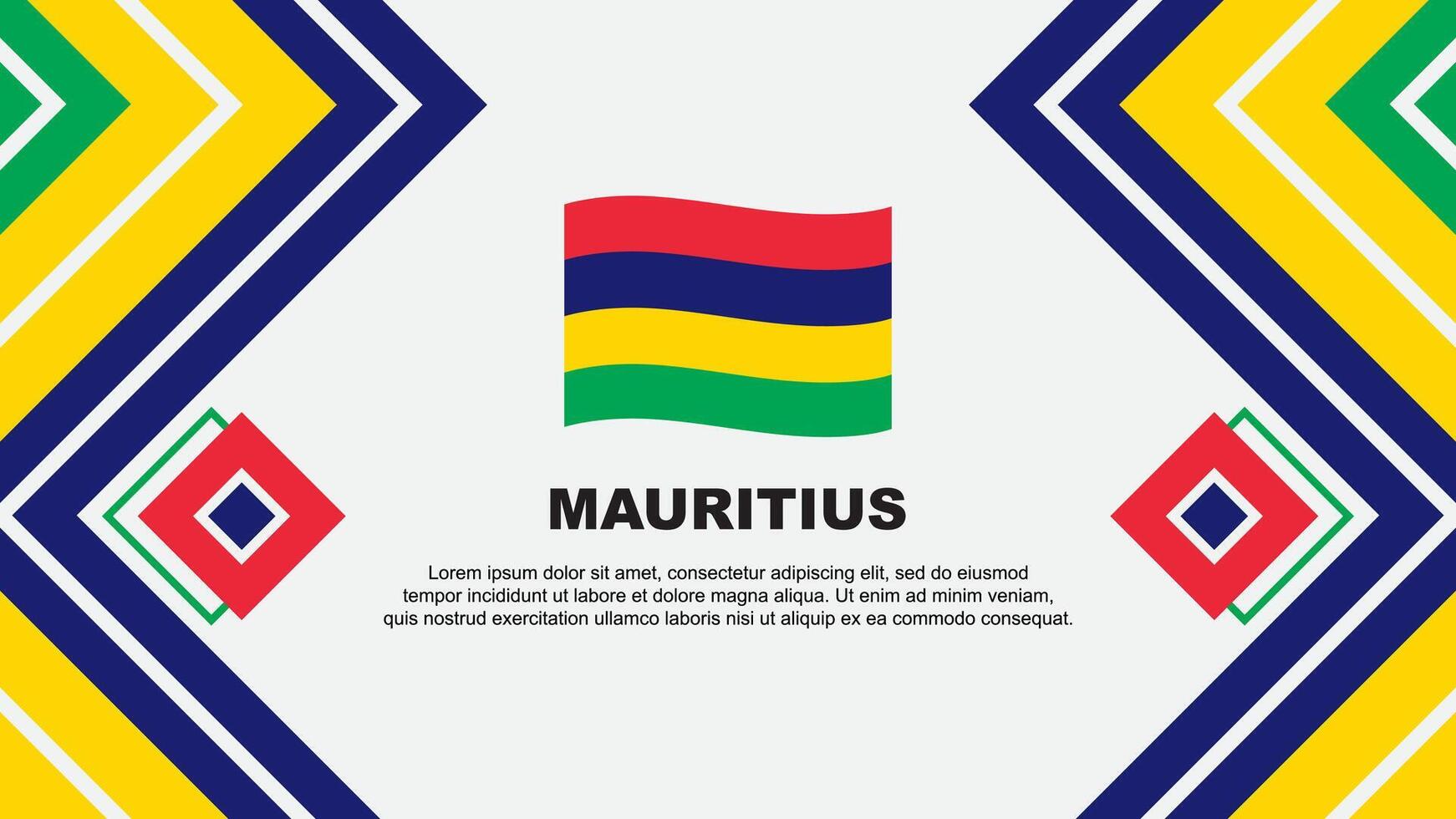 Mauritius vlag abstract achtergrond ontwerp sjabloon. Mauritius onafhankelijkheid dag banier behang vector illustratie. Mauritius ontwerp