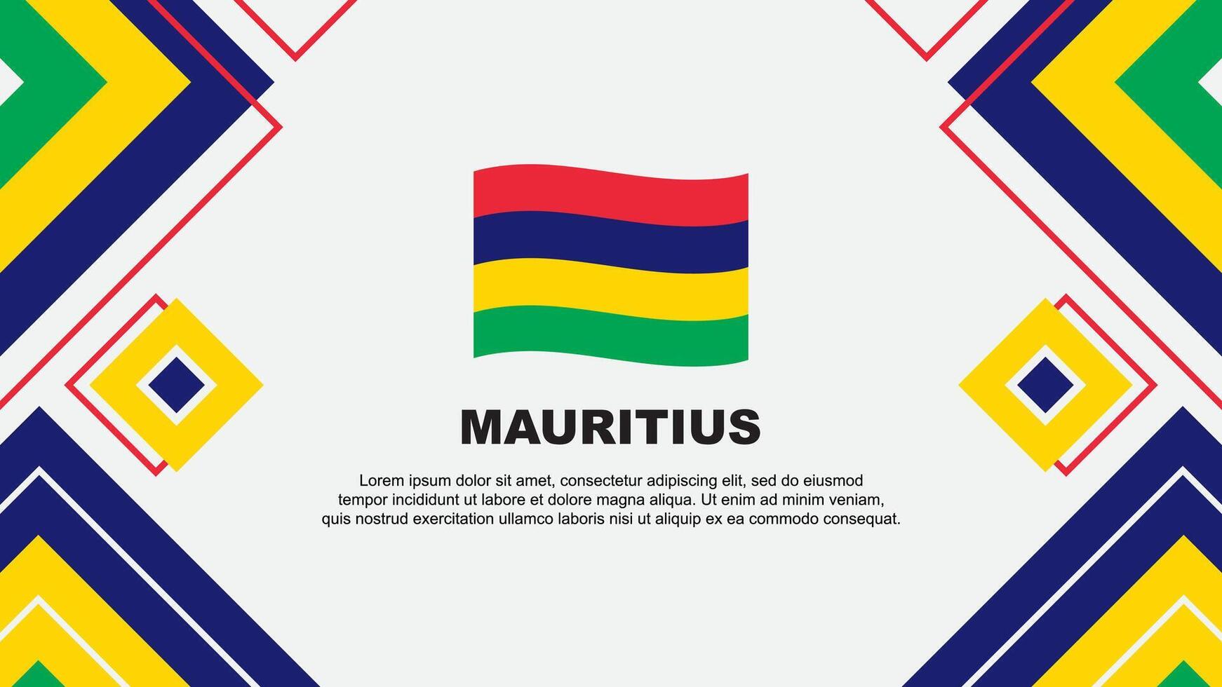 Mauritius vlag abstract achtergrond ontwerp sjabloon. Mauritius onafhankelijkheid dag banier behang vector illustratie. Mauritius achtergrond