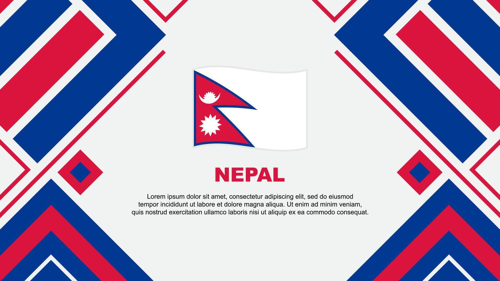 Nepal vlag abstract achtergrond ontwerp sjabloon. Nepal onafhankelijkheid dag banier behang vector illustratie. Nepal vlag