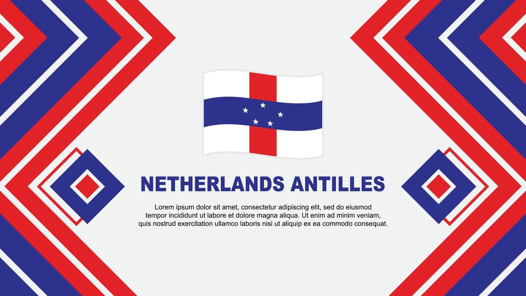 Nederland Antillen vlag abstract achtergrond ontwerp sjabloon. Nederland Antillen onafhankelijkheid dag banier behang vector illustratie. ontwerp