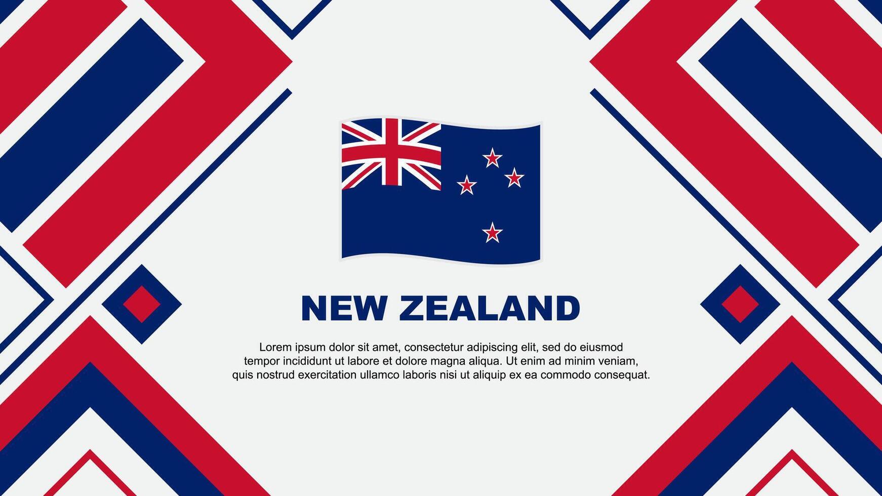nieuw Zeeland vlag abstract achtergrond ontwerp sjabloon. nieuw Zeeland onafhankelijkheid dag banier behang vector illustratie. nieuw Zeeland vlag