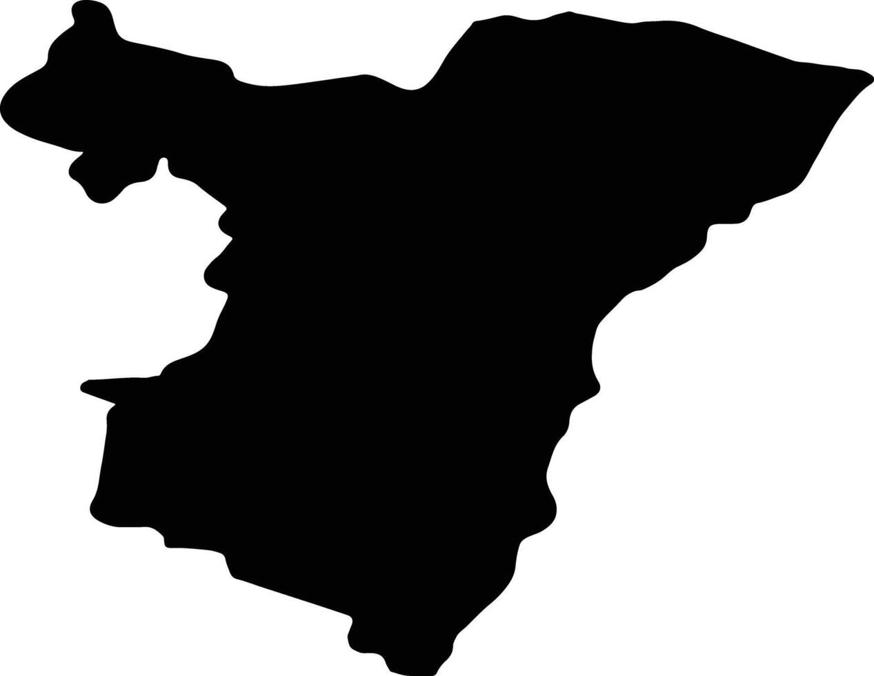 bas neushoorn Frankrijk silhouet kaart vector