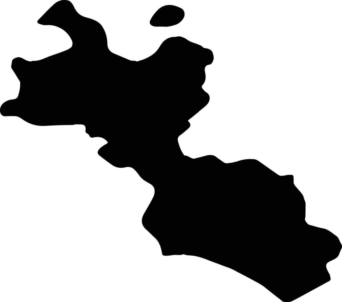 caltanissetta Italië silhouet kaart vector