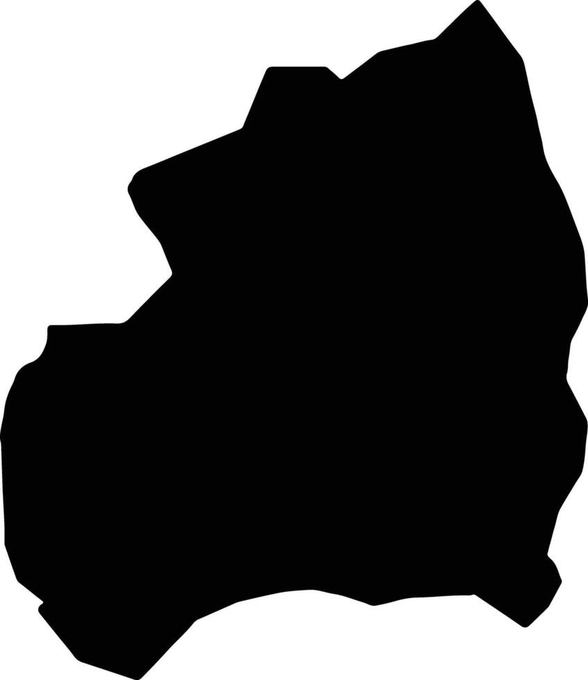 bubanza Burundi silhouet kaart vector