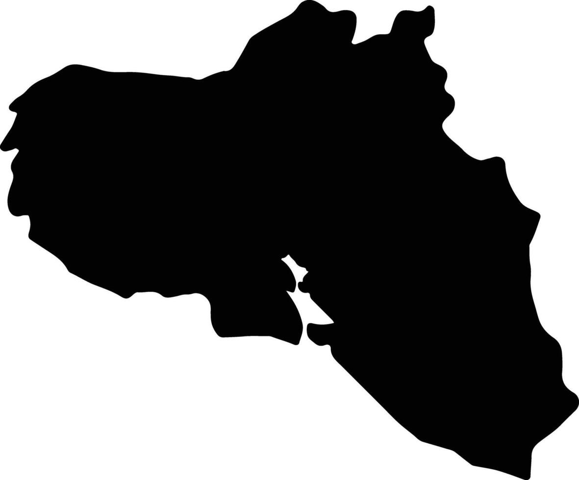 cienfuegos Cuba silhouet kaart vector