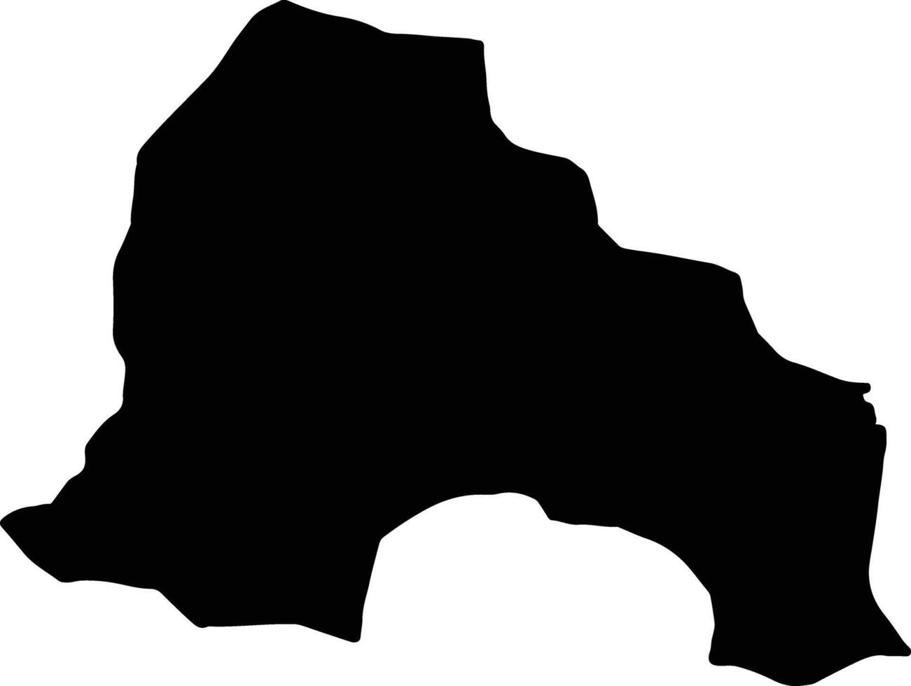 kankan Guinea silhouet kaart vector