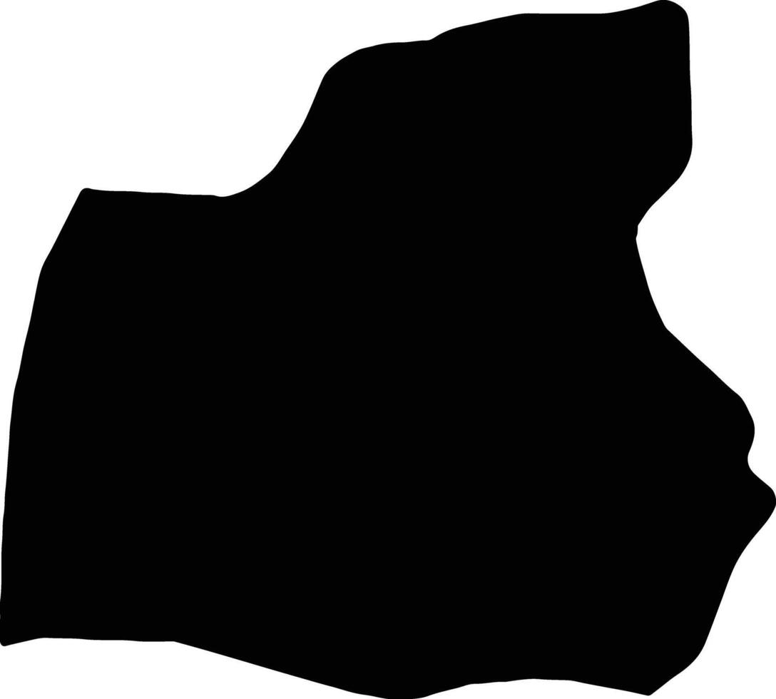 Madaba Jordanië silhouet kaart vector