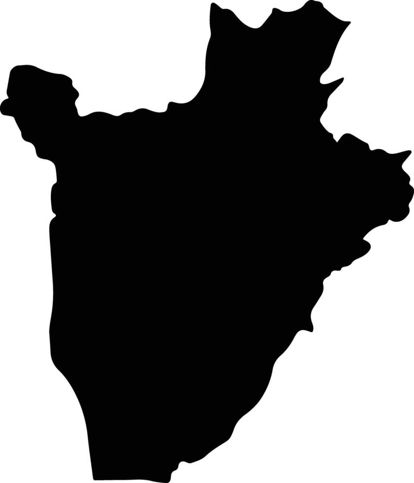 Burundi silhouet kaart vector