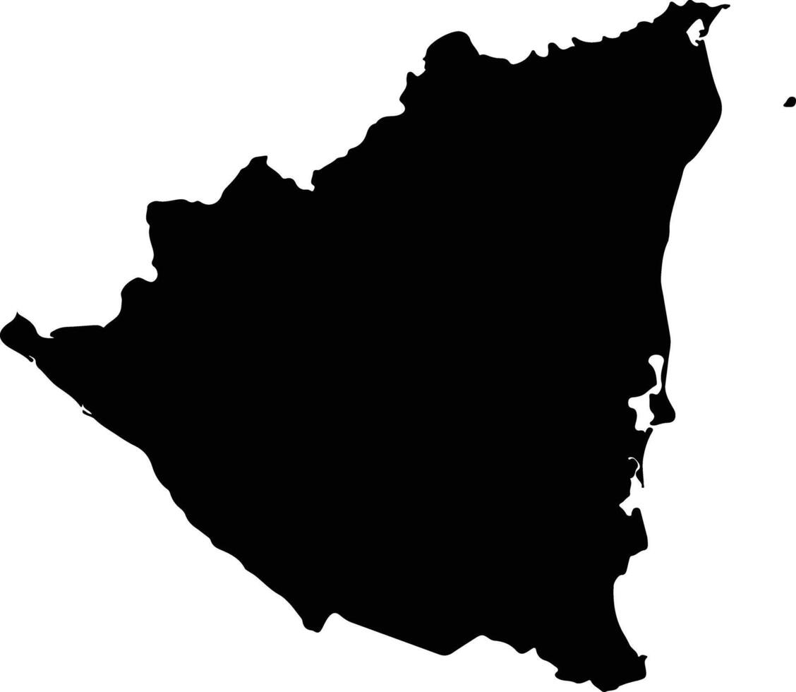 Nicaragua silhouet kaart vector