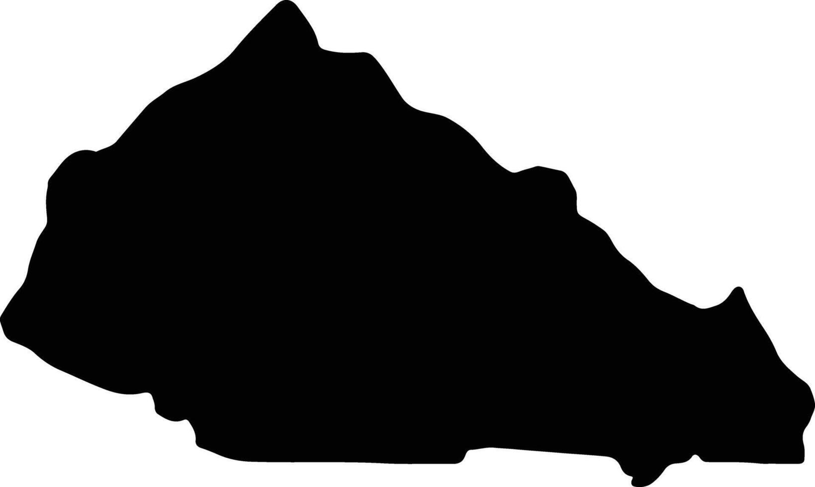 Nahouri Burkina faso silhouet kaart vector